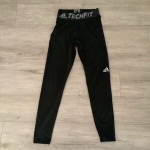Nike Pro Hyperwarm Black and Gray Compression Leggings